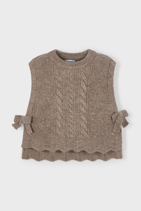 Детски пуловер Mayoral 4314.6H.Mini.9BYA кафяв AW25