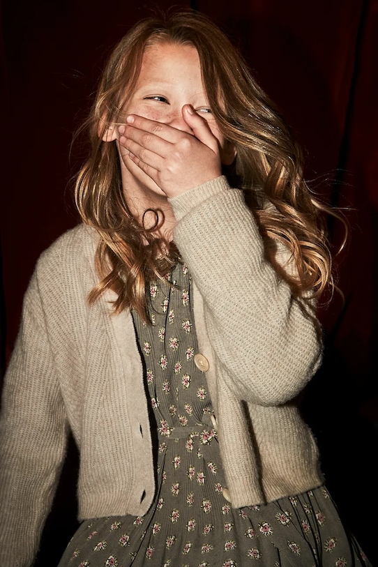 Mayoral cardigan copii cu un amestec de lana bej 7317.8B.Junior.9BYA