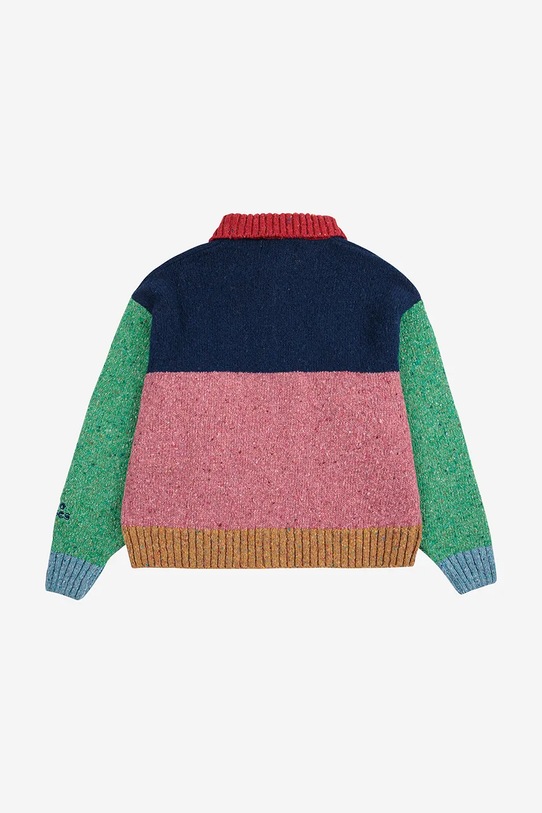 Dziewczynka Bobo Choses kardigan wełniany dziecięcy 225AC117 multicolor
