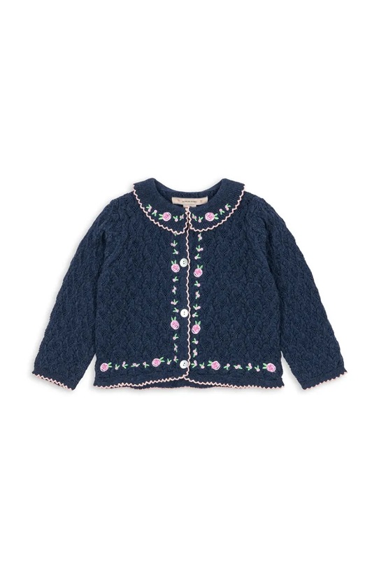 Кардиган для младенцев Konges Sløjd ROSIER CARDIGAN аппликация тёмно-синий KS103971.9BYA