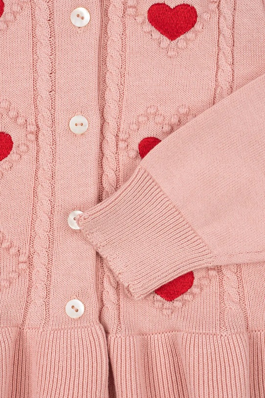 Детский хлопковый кардиган Konges Sløjd SOLEIL CARDIGAN GOTS розовый KS103980.9BYA