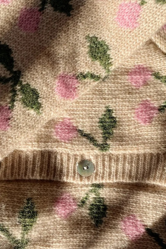 Παιδικό κάρδιγκαν Konges Sløjd BELOU KNIT COLLAR CARDIGAN KS103712.9BYA μπεζ