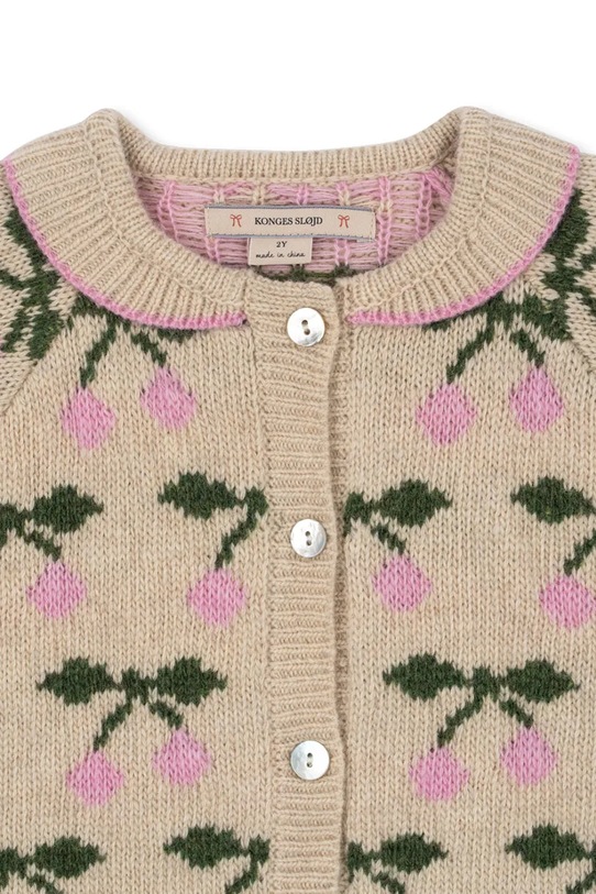 Κοριτσίστικα Παιδικό κάρδιγκαν Konges Sløjd BELOU KNIT COLLAR CARDIGAN KS103712.9BYA μπεζ