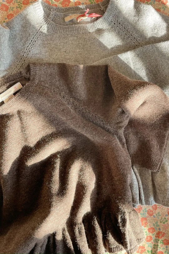 Konges Sløjd sweter z dodatkiem kaszmiru CATHY KNIT SWEATER KS103748.9BYA szary