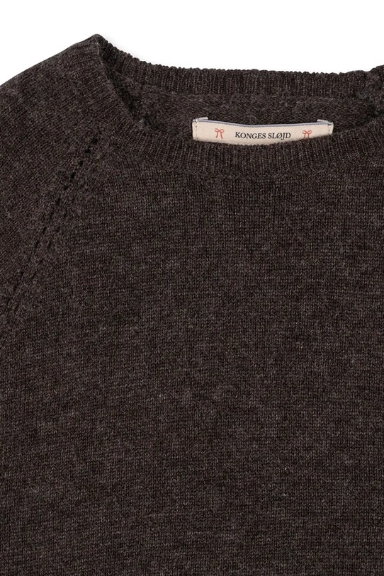 Dziewczynka Konges Sløjd sweter z dodatkiem kaszmiru CATHY KNIT SWEATER KS103748.9BYA brązowy