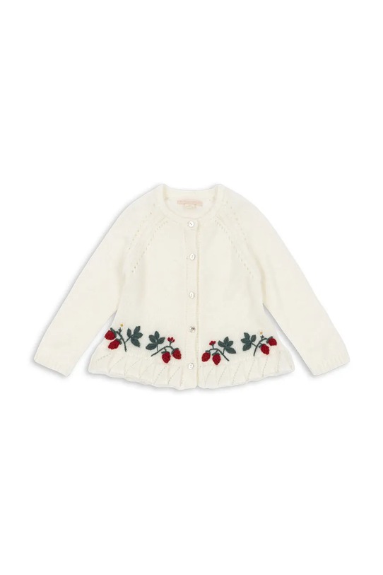 Παιδικό κάρδιγκαν Konges Sløjd MINIA FRILL CARDIGAN KS103913.9BYA λευκό AW25