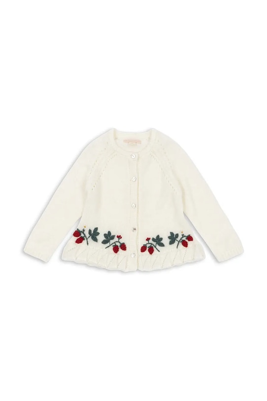 Konges Sløjd kardigan dziecięcy MINIA FRILL CARDIGAN KS103913.9BYA biały AW25