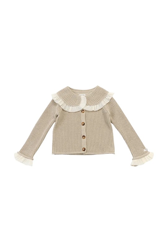 Детский хлопковый кардиган Donsje Zoila Cardigan остальные бежевый 4108200