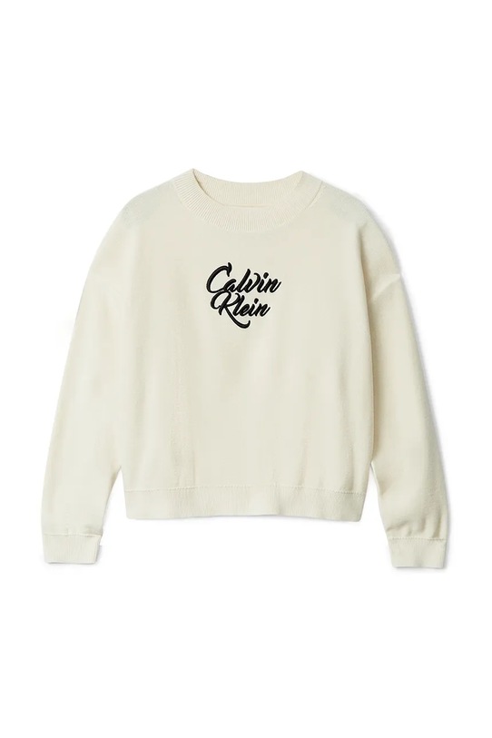 Дитячий светр Calvin Klein Jeans IG0IG03026.9BYA бежевий AW25