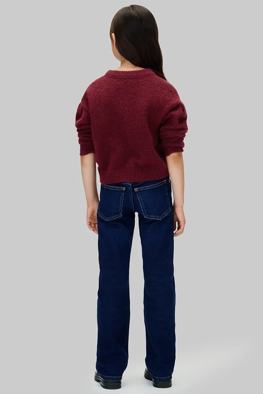 Calvin Klein Jeans sweter z dodatkiem wełny dziecięcy IG0IG03048.9BYA bordowy