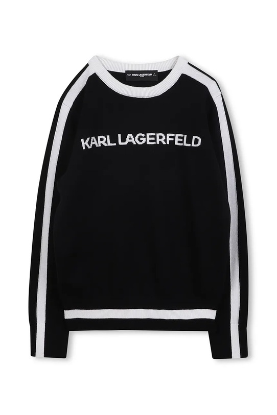 Karl Lagerfeld pulover pentru copii din amestec de cașmir print negru Z30936.114.150