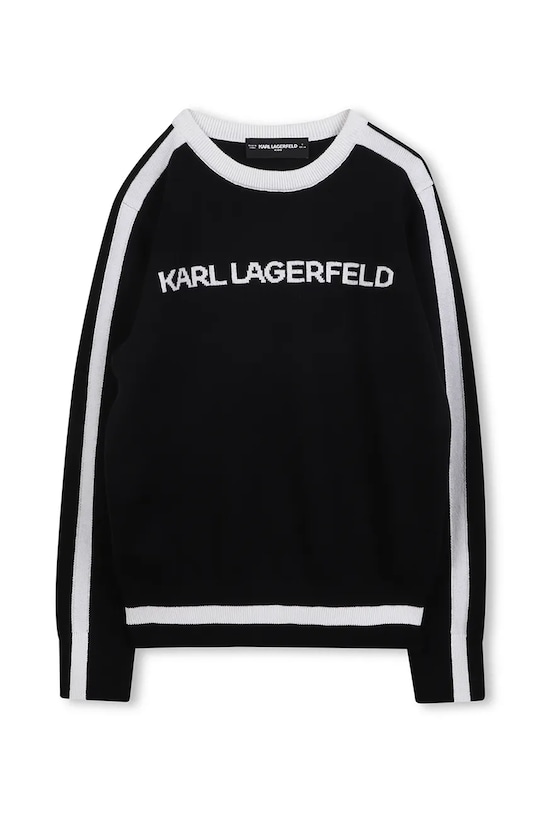 Karl Lagerfeld pulover pentru copii din amestec de cașmir print negru Z30936.114.150