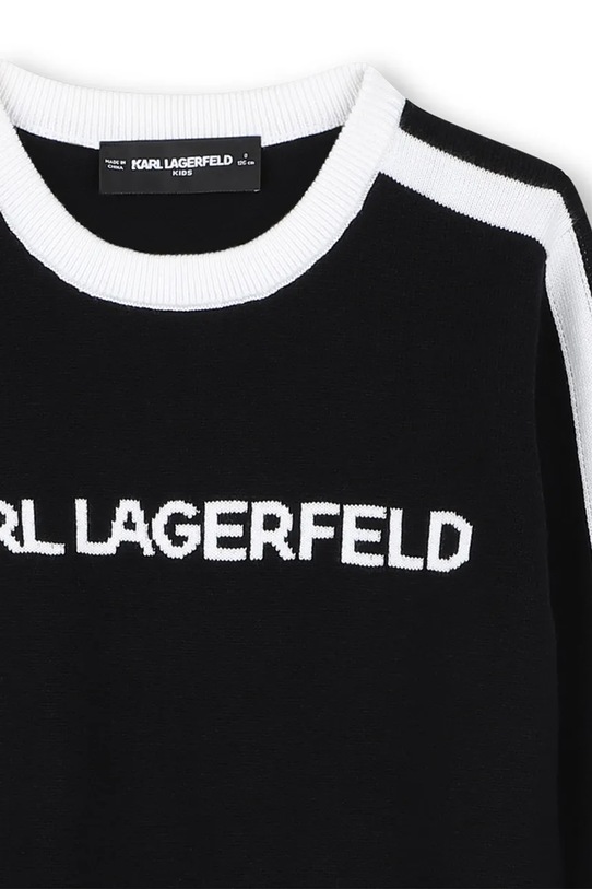 Dziewczynka Karl Lagerfeld sweter z domieszką kaszmiru dziecięcy Z30936.156.162 czarny