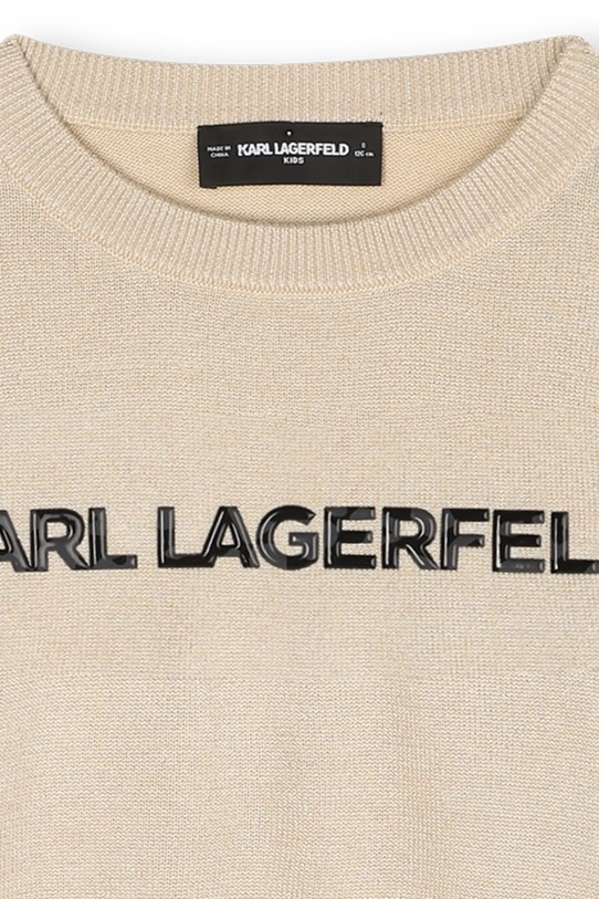 Karl Lagerfeld sweter dziecięcy beżowy Z30937.156.162
