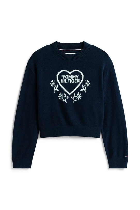 Tommy Hilfiger sweter dziecięcy KG0KG08836.9BYA granatowy AW25