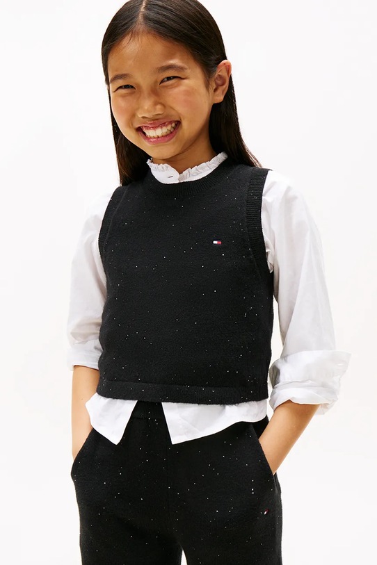 Tommy Hilfiger kamizelka dziecięca pozostałe czarny KG0KG08851.9BYA