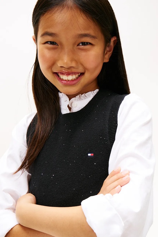 Dziewczynka Tommy Hilfiger kamizelka dziecięca KG0KG08851.9BYA czarny