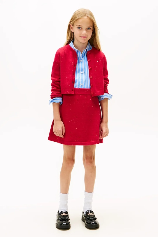 Дитячий кардиган Tommy Hilfiger рожевий KG0KG08852.9BYA