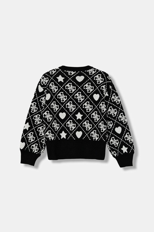 Guess sweter z domieszką wełny dziecięcy J5BR02.Z3K10.9BYA czarny AW25