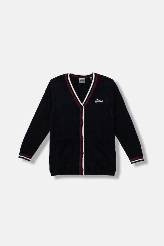 Guess cardigan de lână pentru copii uni bleumarin J5BR22.Z1152.9BYA