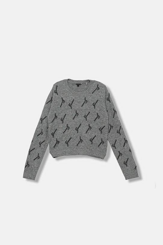 Guess sweter z wełną dziecięcy cienka szary J5BR28.Z0870.9BYA