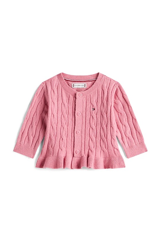 Tommy Hilfiger kardigan niemowlęcy pozostałe różowy KN0KN02110.9BYA
