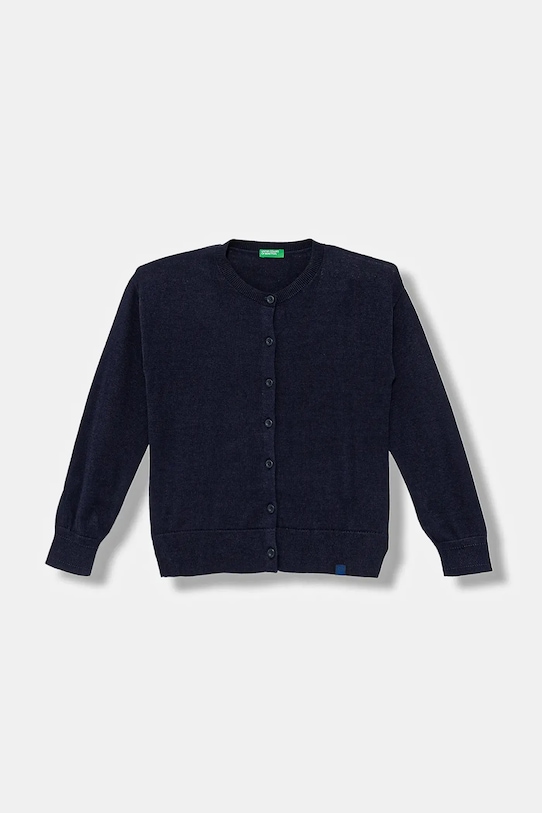 United Colors of Benetton cardigan per bambini a maglia fine blu navy 19DKC500Y.G.seasonal