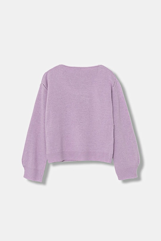 United Colors of Benetton sweter z dodatkiem wełny dziecięcy 126WC108Q.G.seasonal fioletowy AW25