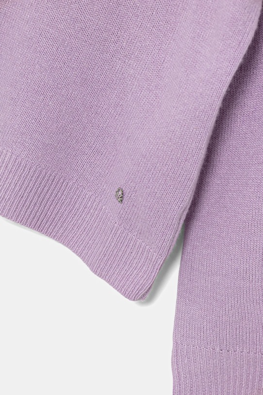 Dziewczynka United Colors of Benetton sweter z dodatkiem wełny dziecięcy 126WC108Q.G.seasonal fioletowy