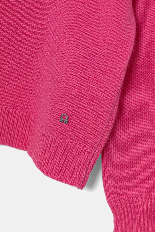 Дівчинка Дитячий светр з додаванням вовни United Colors of Benetton 126WC108Q.G.seasonal рожевий