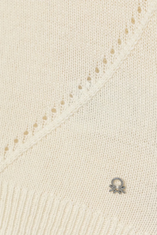 Dziewczynka United Colors of Benetton kardigan z wełną 126WC500X.G.seasonal beżowy