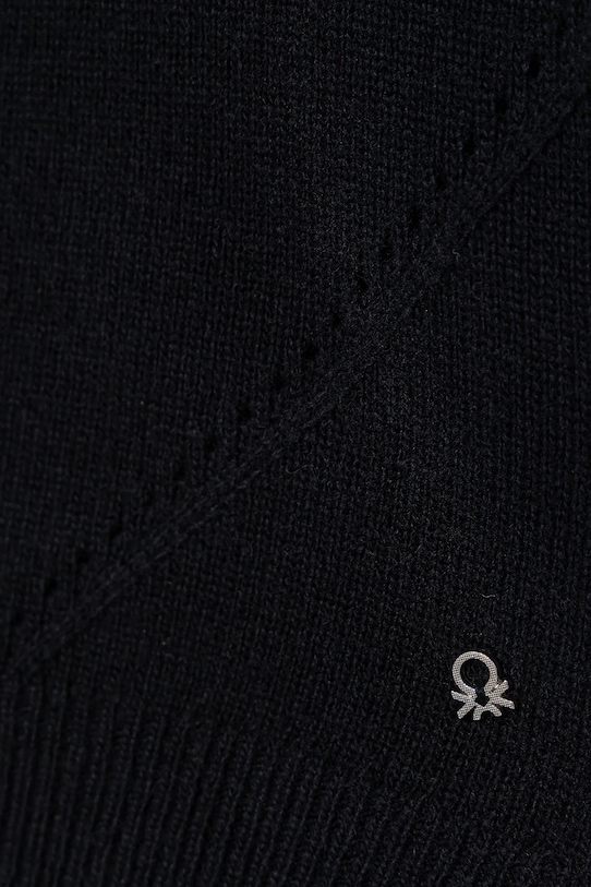 Fete United Colors of Benetton cardigan de lână 126WC500X.G.seasonal bleumarin