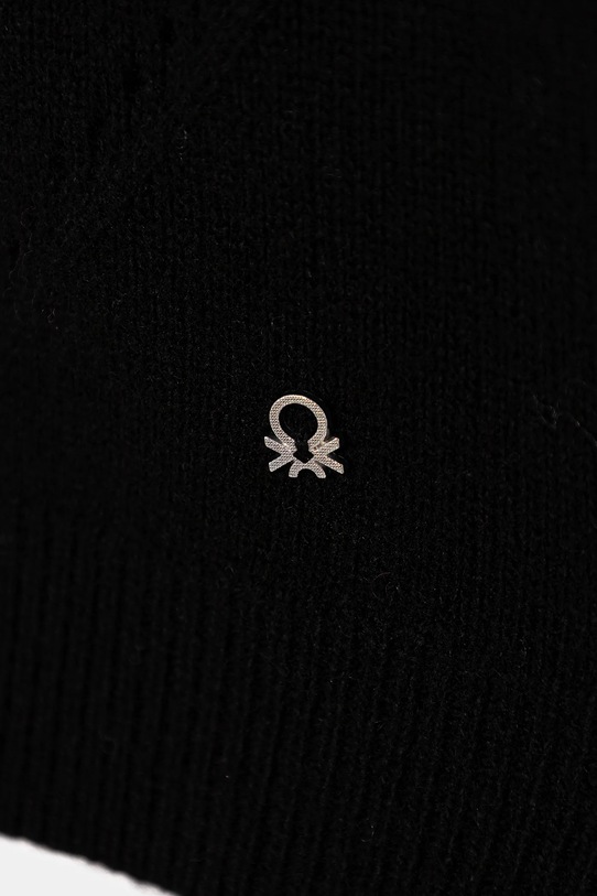 Fete United Colors of Benetton cardigan de lână 126WC500X.G.seasonal negru