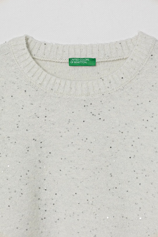 Момиче Детски пуловер с вълна United Colors of Benetton 1VPUC108V.G.seasonal бежов