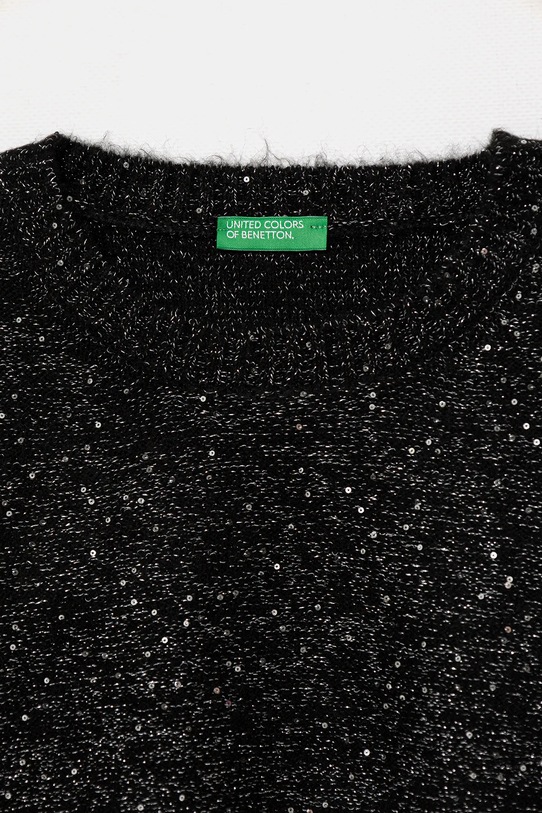Dziewczynka United Colors of Benetton sweter z domieszką wełny dziecięcy 1VPUC108V.G.seasonal czarny
