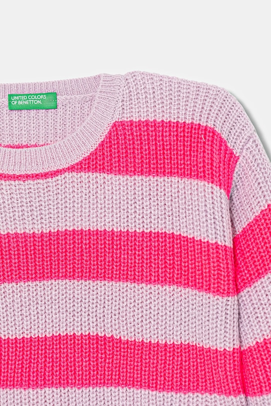 Дівчинка Дитячий светр United Colors of Benetton 1Z8SH102W.P.seasonal фіолетовий