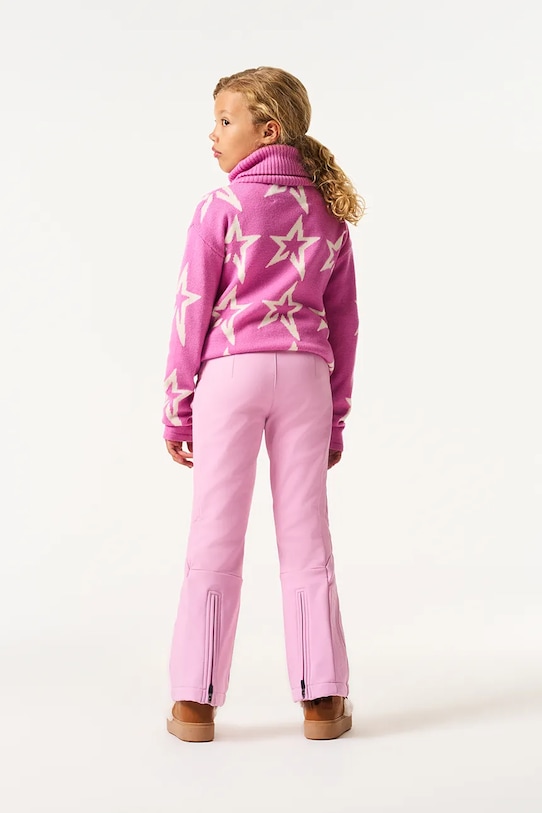 Perfect Moment sweter wełniany dziecięcy star dust sweater różowy K6000042.G