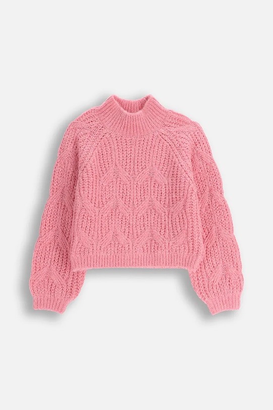 Coccodrillo sweter dziecięcy ZC5172501CGJ różowy AW25