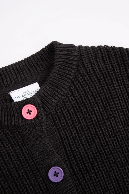 Dziewczynka Coccodrillo kardigan dziecięcy ZC5172201RGK czarny
