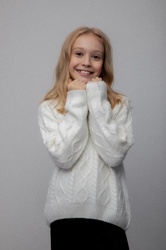 Detský sveter s prímesou vlny Coccodrillo s prímesou vlny béžová ZC5172101WGJ