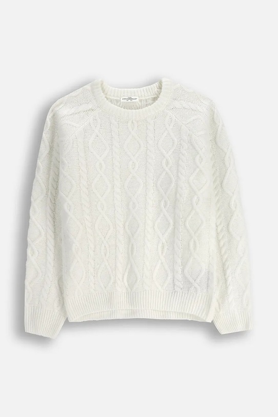 Detský sveter s prímesou vlny Coccodrillo ZC5172101WGJ béžová AW25