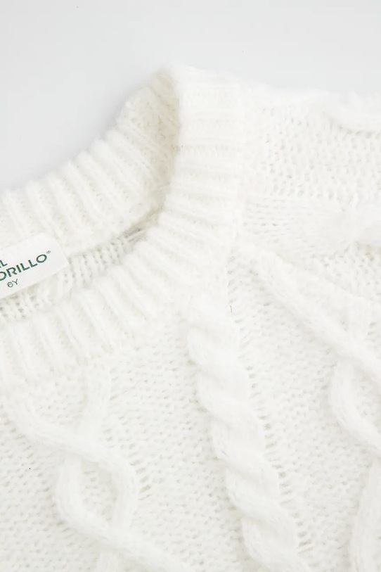 Detský sveter s prímesou vlny Coccodrillo béžová ZC5172101WGK