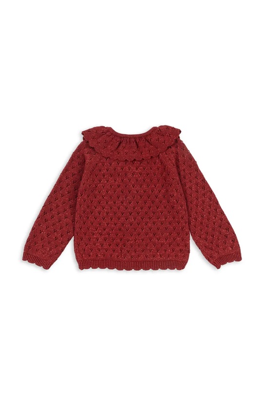 Konges Sløjd kardigan dziecięcy HOLIDAY KNIT CARDIGAN KS104314.9BYA czerwony AW25