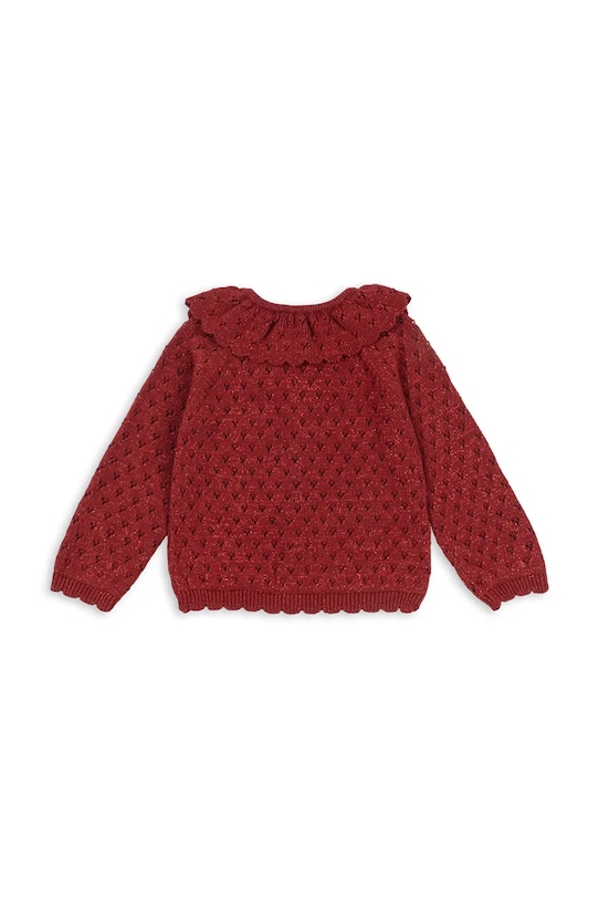Konges Sløjd kardigan dziecięcy HOLIDAY KNIT CARDIGAN KS104314.9BYA czerwony AW25