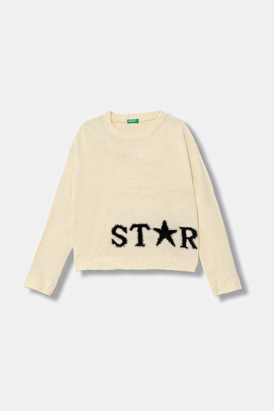 United Colors of Benetton sweter dziecięcy pozostałe beżowy 1EHHQ109G.G.Seasonal