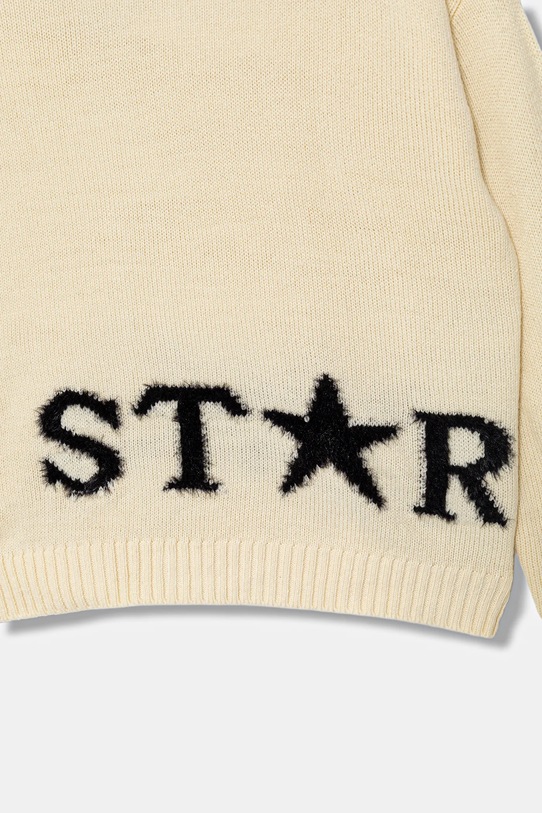 Dziewczynka United Colors of Benetton sweter dziecięcy 1EHHQ109G.G.Seasonal beżowy