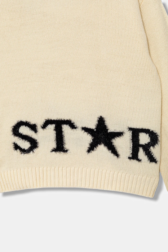 Dziewczynka United Colors of Benetton sweter dziecięcy 1EHHQ109G.G.Seasonal beżowy