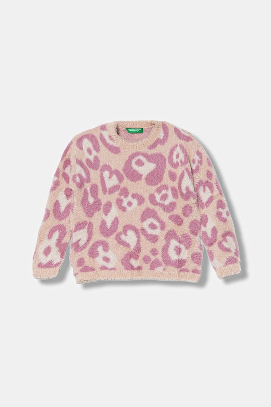 United Colors of Benetton pulover copii cu modele roz 1F2MH102Y.P.Seasonal