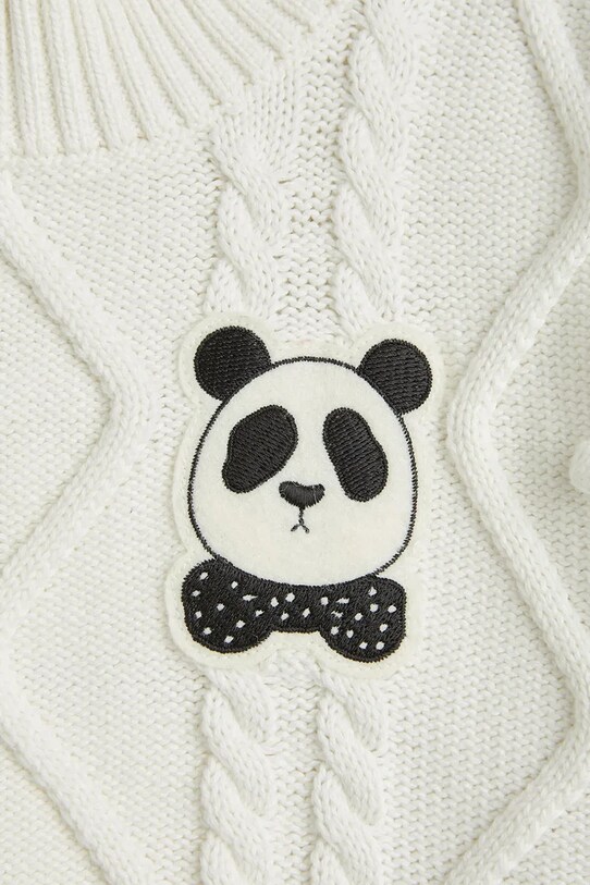 Băieți Mini Rodini pulover copii Panda 2562012011 alb
