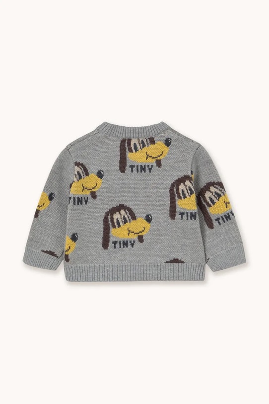Kardigán pre bábätká Tinycottons DOGS BABY CARDIGAN AW25.094 sivá AW25